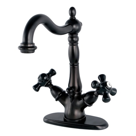 Kingston Brass Duchess 2-Handle Bthrm Faucet W/Brass Pop-Up & Cover Plate Bronze KS1435PKX